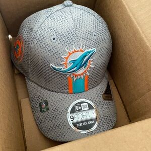 New Era Gray Miami Dolphins Stretch-Snap Cap